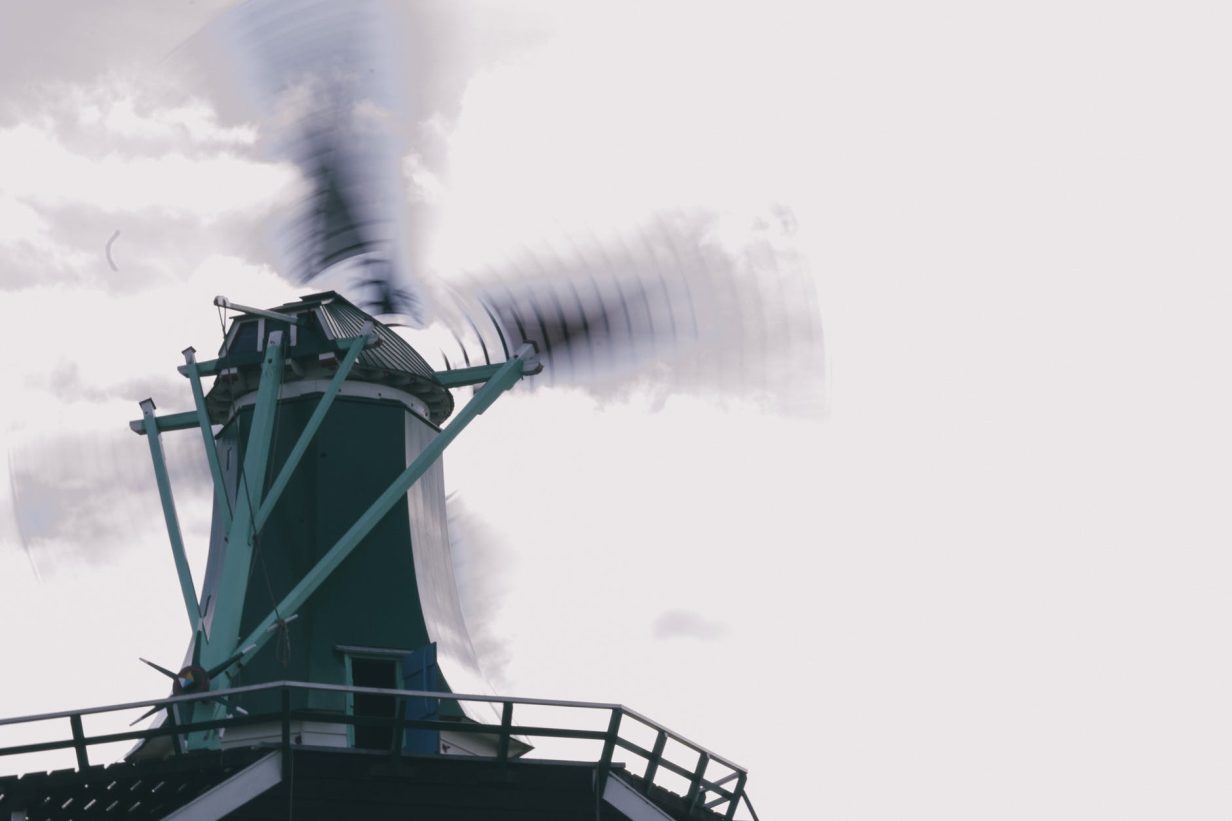 low angle photography of a windmill